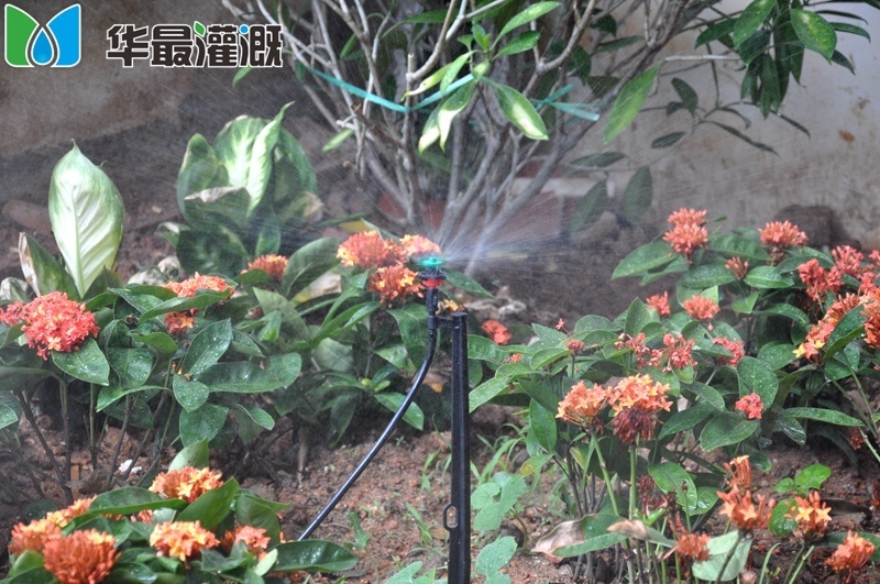 地插式360度喷头应用
